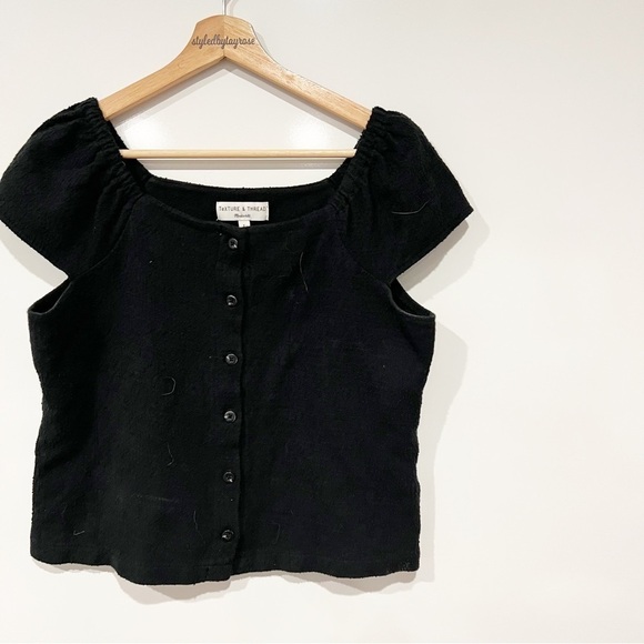 Madewell Texture & Thread Button-Front Top - Picture 4 of 11
